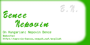 bence nepovin business card